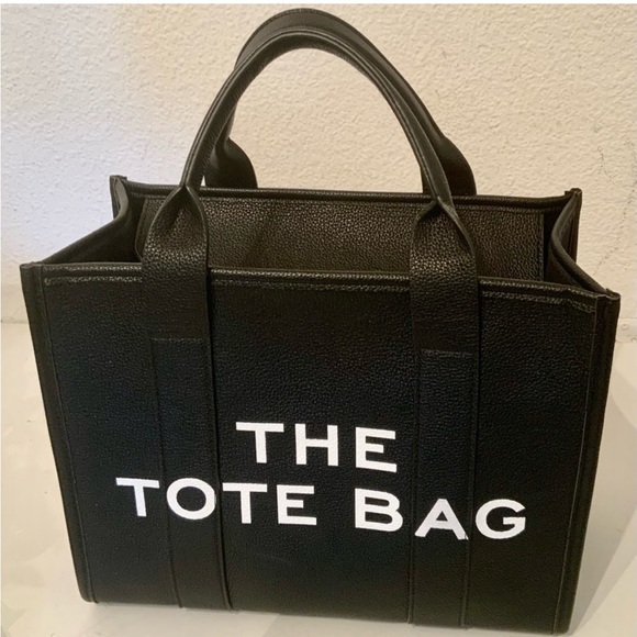 THE TOTE BAG VEGAN LEATHER BLACK - Picture 3 of 12